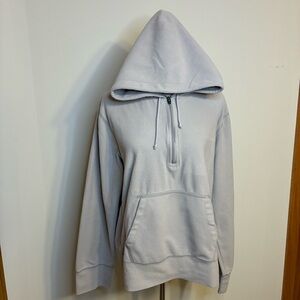 Abercrombie & Fitch Gym Issue Light Gray Fleece Hoodie – Size Large